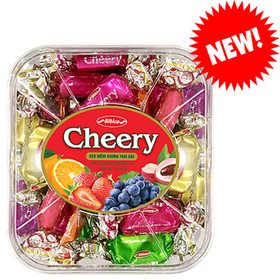 Kẹo Cheery hộp nhựa Vuông 150 gam
