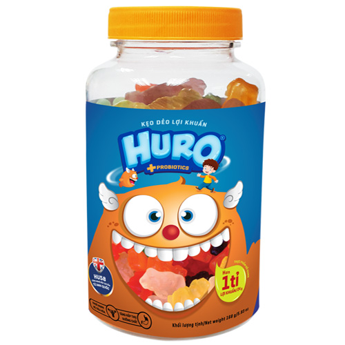 Kẹo dẽo lợi khuẩn HURO túi 168 gam