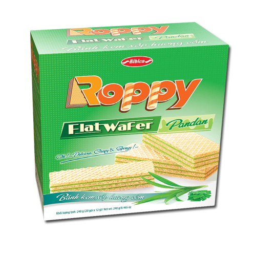 Bánh kem xốp Roppy Cốm hộp giấy 240 gam